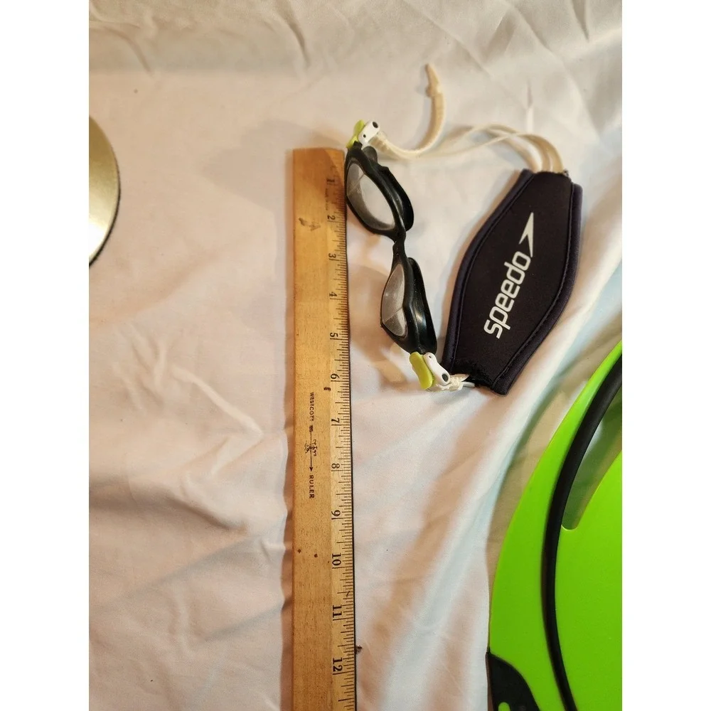 Head Kids Snorkel Set Fins Goggles Mask Turtle Backpack Lime Green Speedo Junior